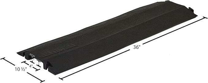 Elasco Dropover Cable Cover with 4″ x 1″ Channel – Black