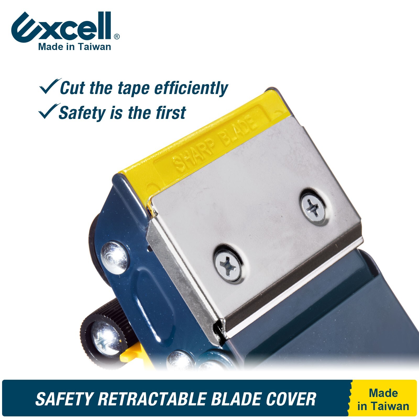 Excell Handheld Safety Tape Dispenser for 2″ Tape 3″ Core, Heavy Duty w/o Tape