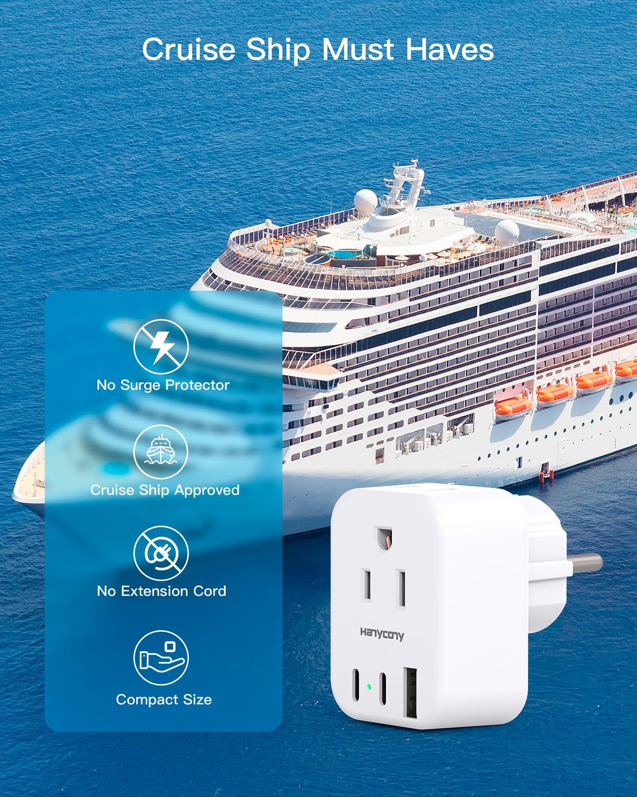 Type E F Plug Adapter, Germany France Travel Plug Adapter with 2 Outlets 3 US…