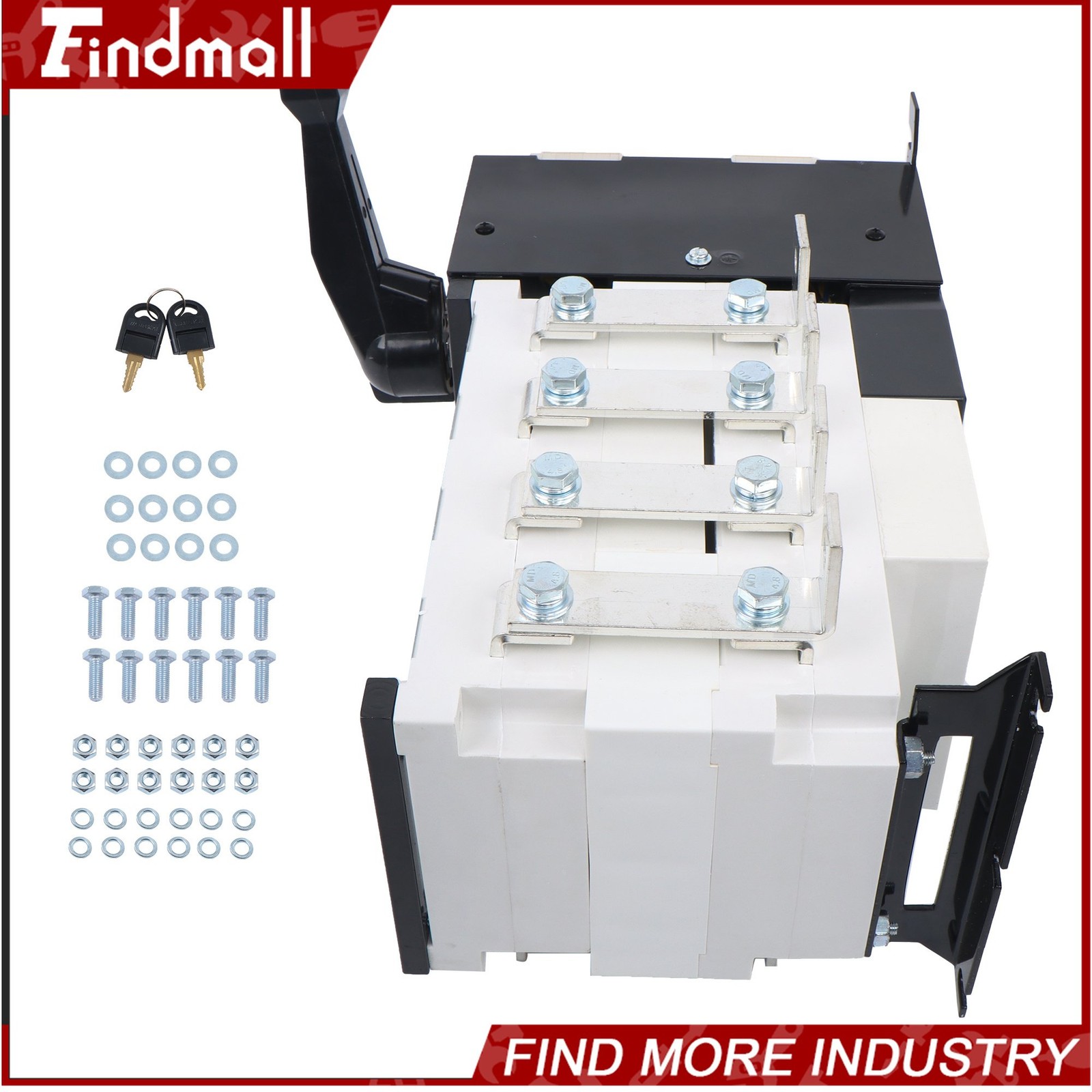 Findmall Automatic Transfer Switch 400A 4Poles 110/220V Grid to AC Generator