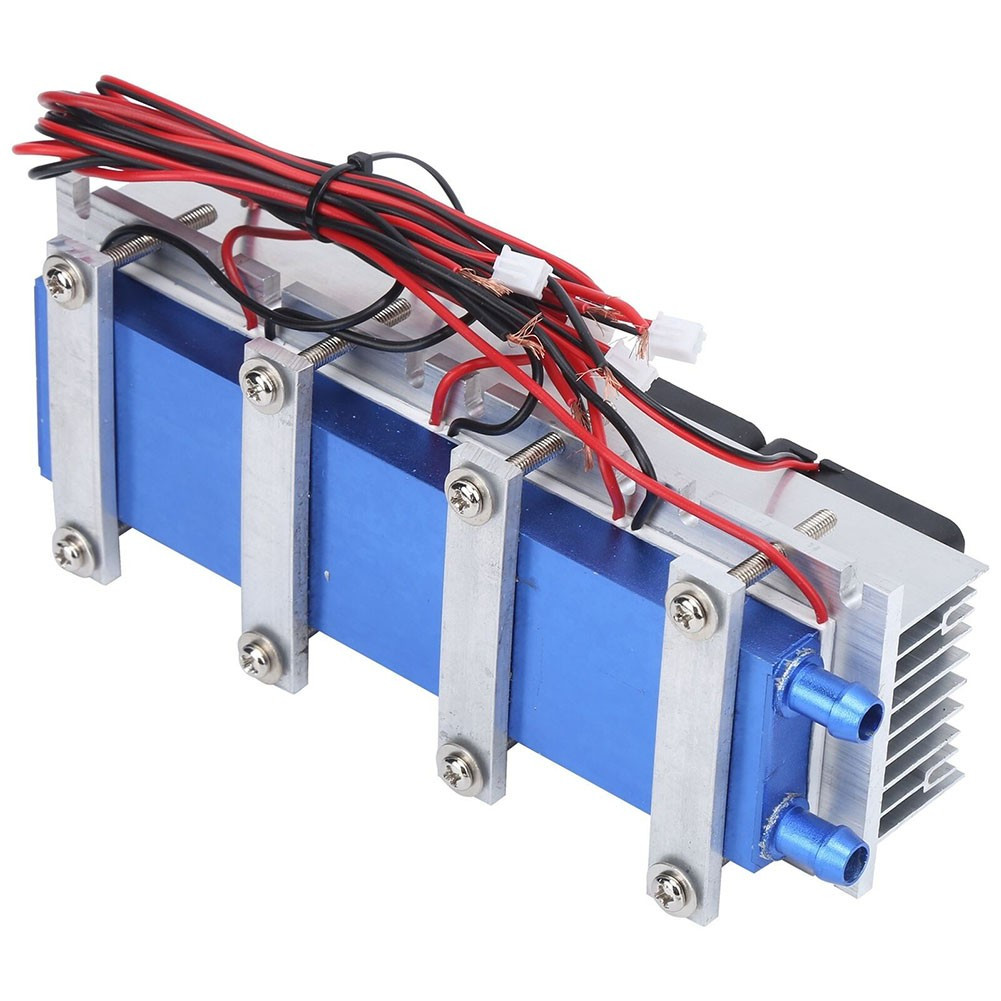 4 Chip Refrigerator Thermoelectric Peltier Cooler Water Cooling Device 12V/288W