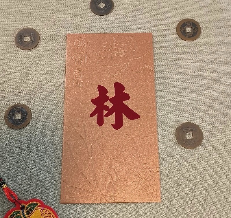 50pcs Customized Surname Red Envelope Creative Hongbao Red Packet Gift Envelopes