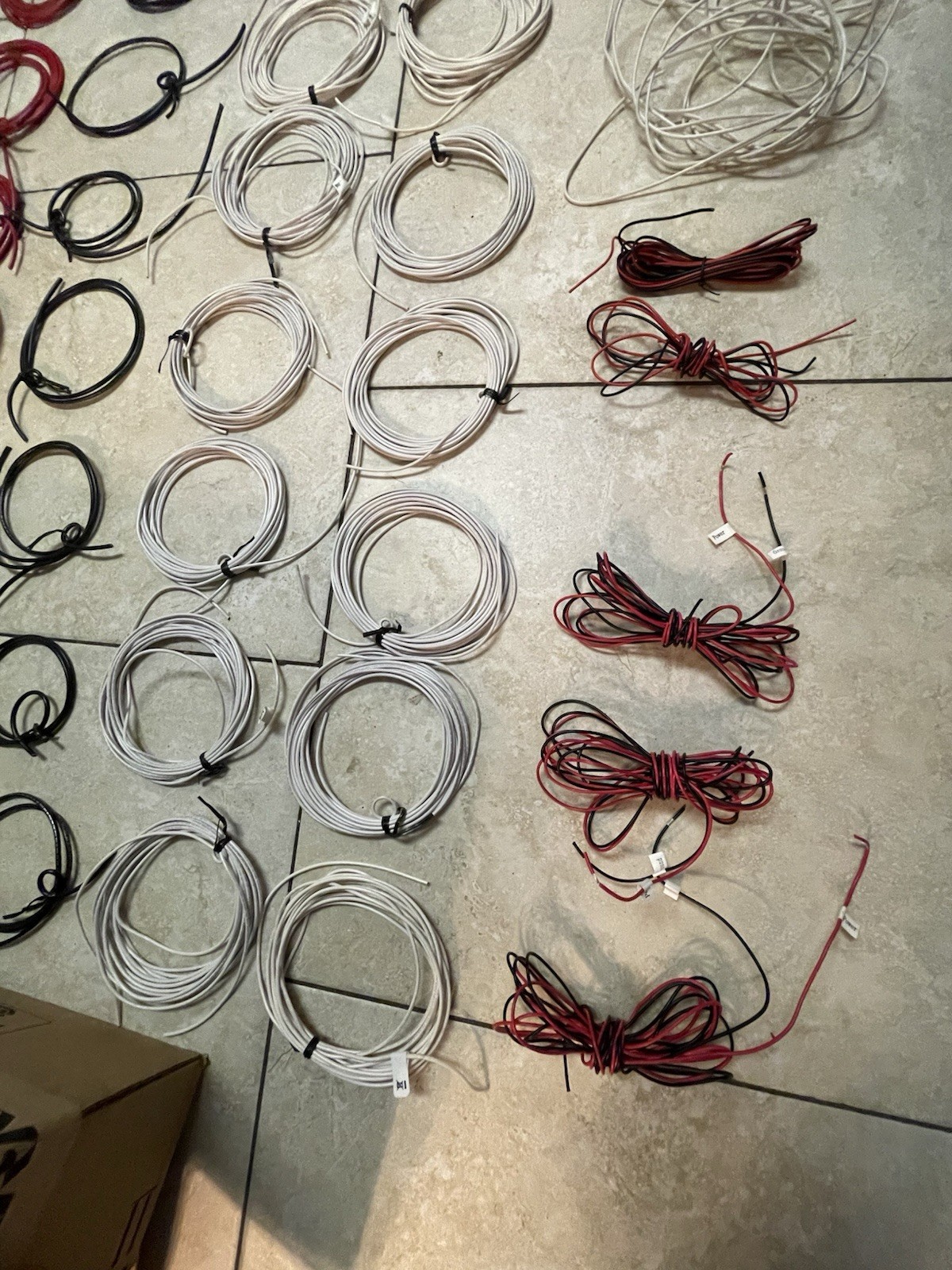 Harris Radio Power Install Kit Boat Cable Lot 10g 12g 18g Red Black White Ground