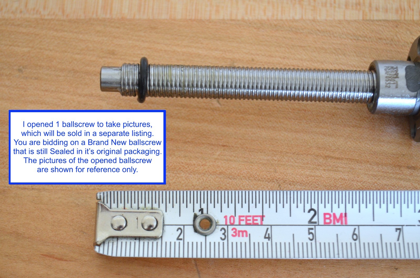 New THK MDK0801-3G2+165LC7 x165mm Ballscrew 8mm dia. x 1mm Pitch + Machined Ends