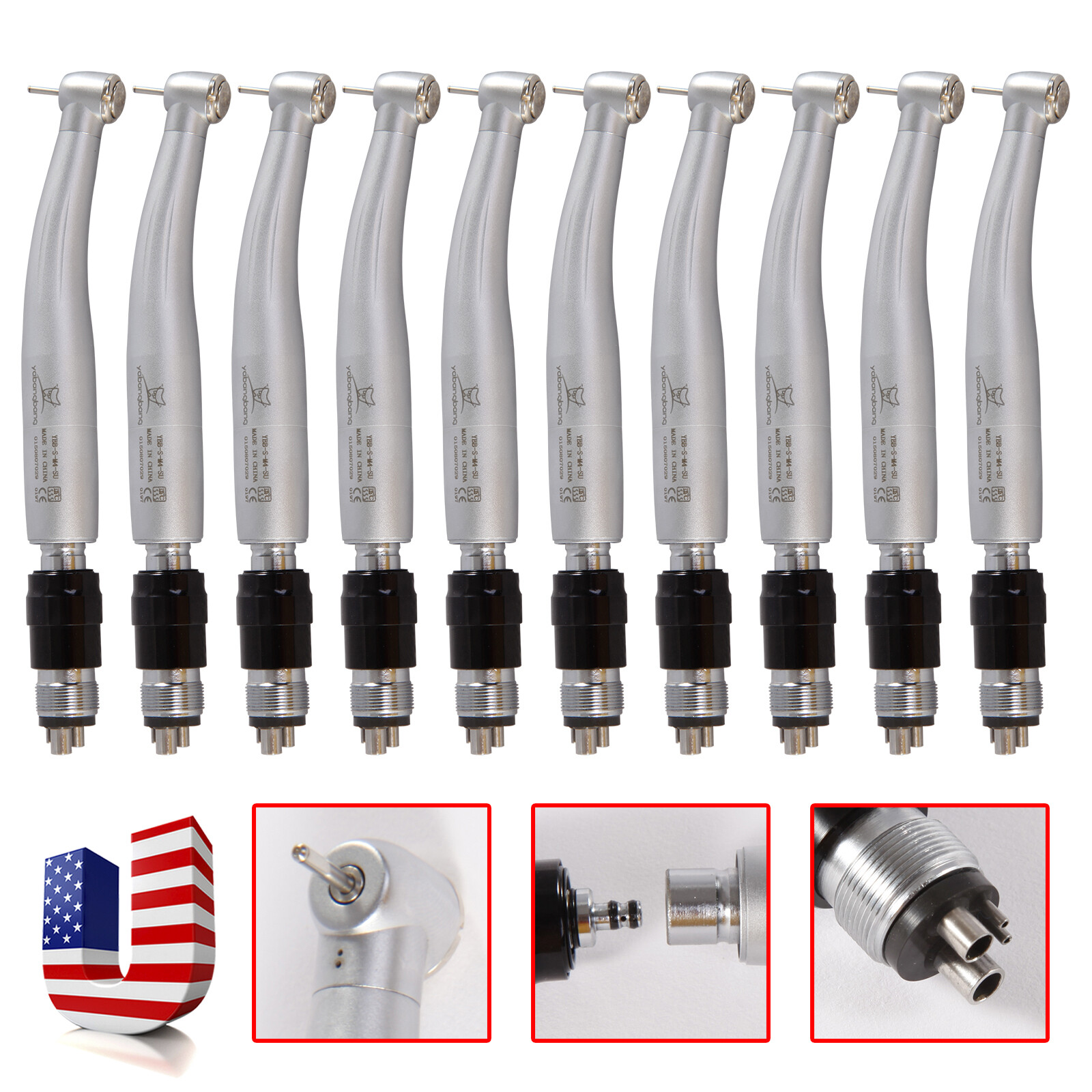 Dental High Speed Handpiece with Quick Coupler Coupling 4Hole YBNK4 NSK Style