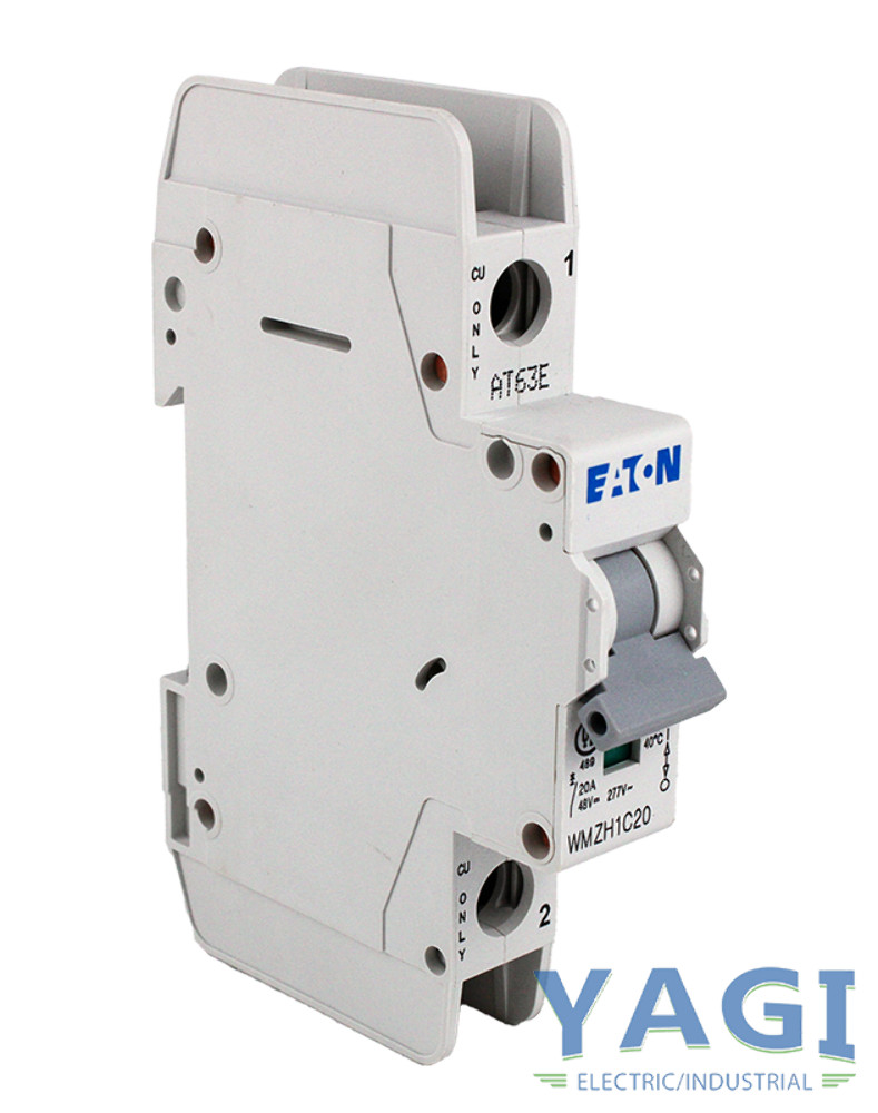 Eaton WMZH1C20 Breaker 20A 1P 277V 14kA Type C DIN Rail Trip Indicator