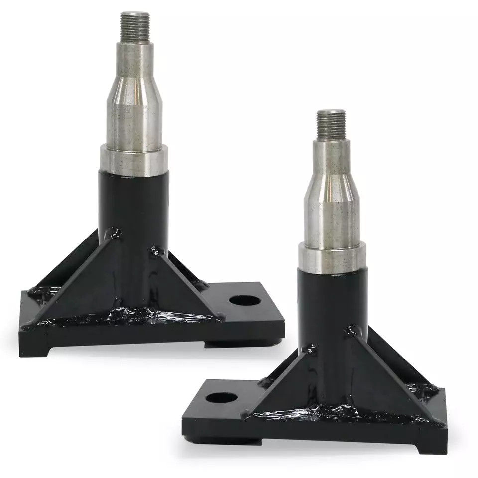 For 8 x 6.5 Lug 8000LB Shipping Container Wheels Steel Bolt-on Spindle Kit Black
