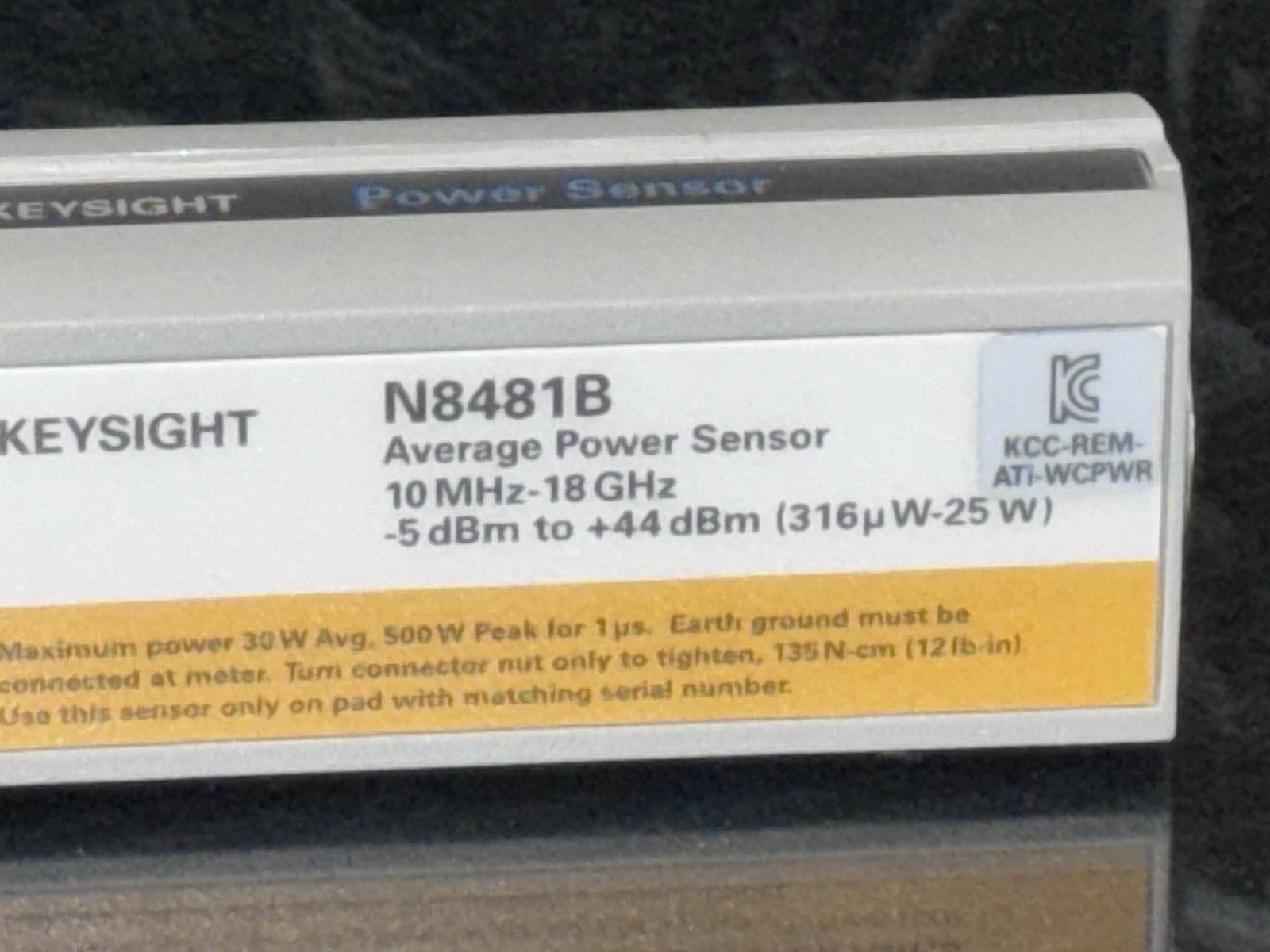KEYSIGHT N8481B AVERAGE POWER SESNOR POWER SESNOR 10MHz-18GHz