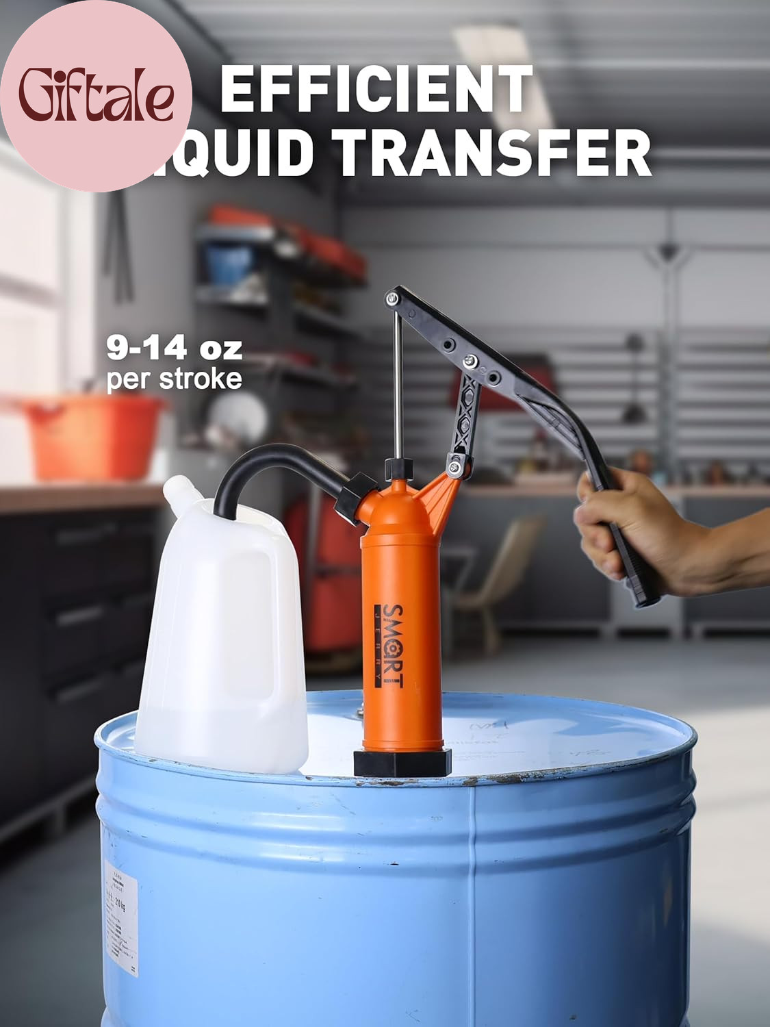 – 55 Gallon Drum Pump | Heavy Duty Manual Rain Barrel Pump for Water, DEF & Corr