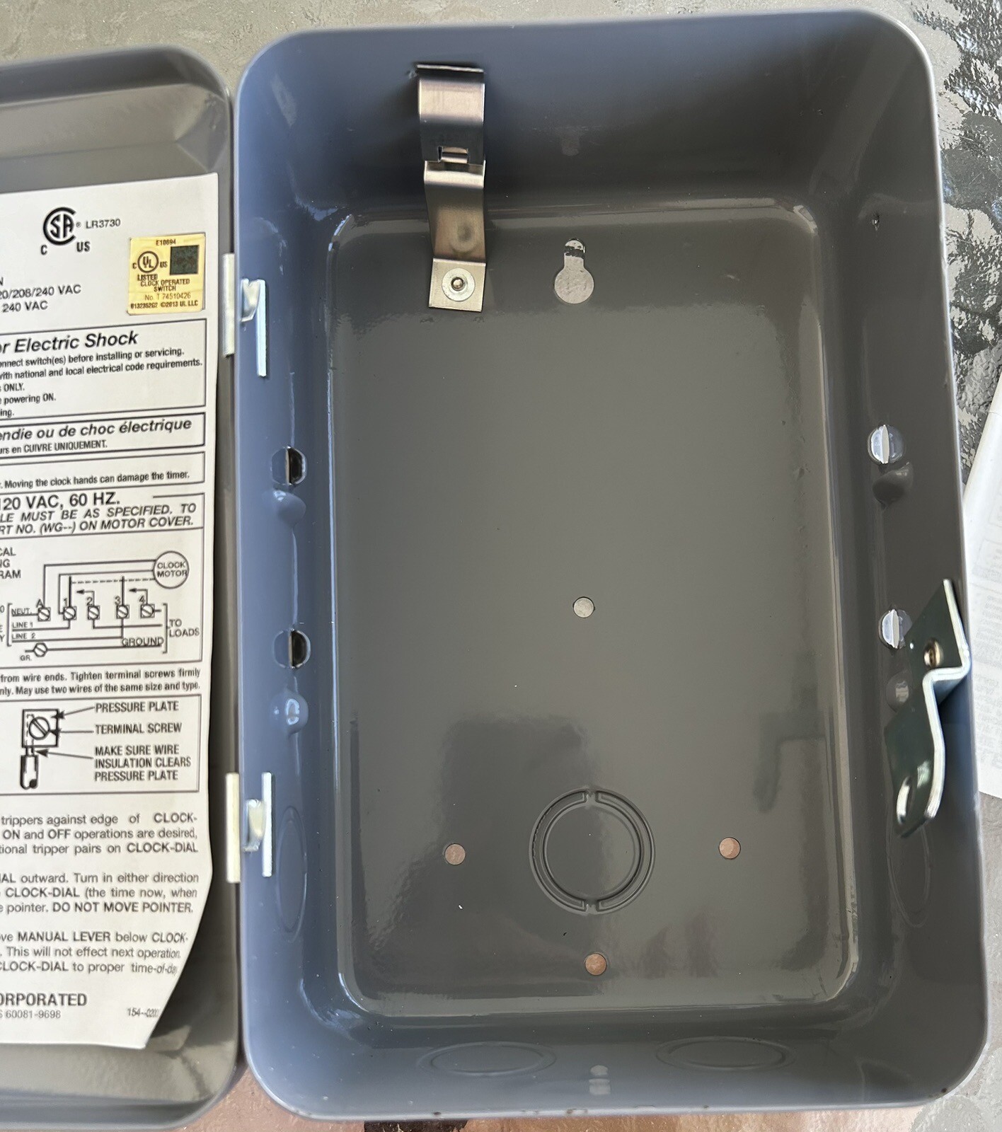 Intermatic Mechanical Time Switch Enclosure 8”X 6”X 3”Inches Empty Box