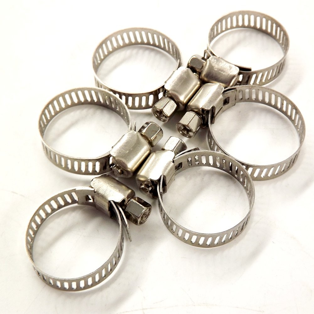 5/16″-15/32″(8-12 mm)Stainless Steel Drive Hose Clamps Fuel Line Worm Clips 15Pc