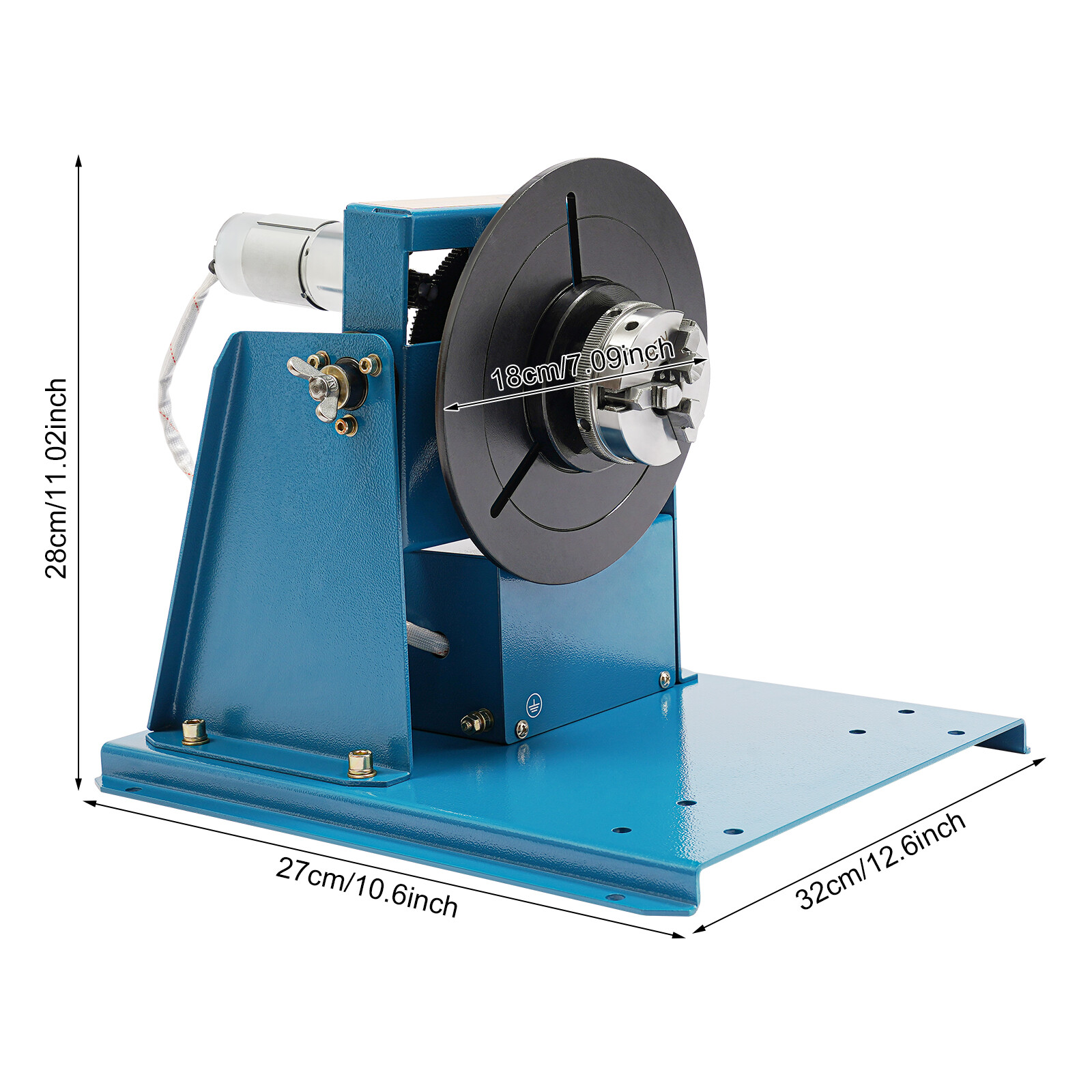 Small Workpieces Rotary Welding Positioner Turntable Table Blue 10W DC24V AC110V