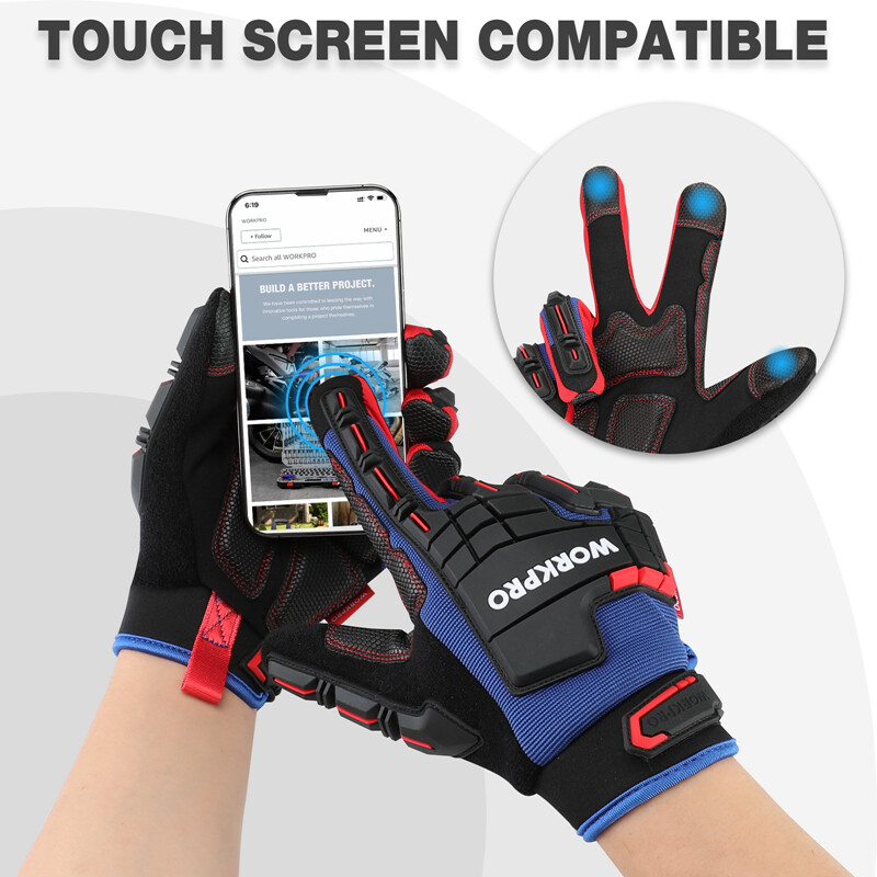 WORKPRO XLarge Heavy Duty Work Gloves Synthetic Leather Impact Working Gloves US