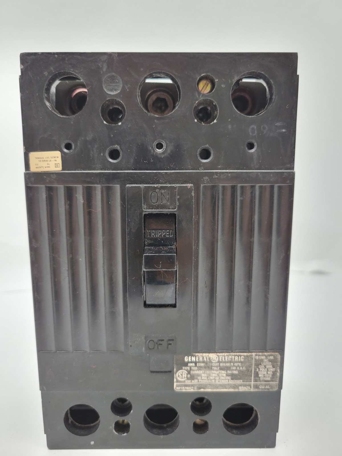 General Electric TQD32125WL Bolt-On Circuit Breaker 125A 3P 240V 10KA TQD