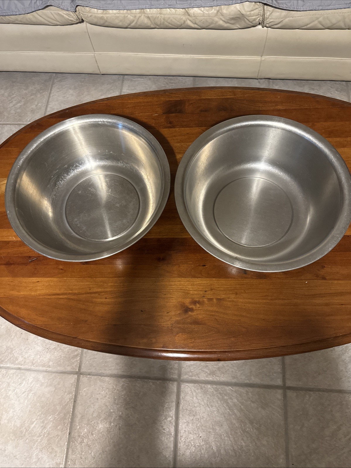2 Surgical Bowls by Polar Ware Company 7 Qt Stainless Steel No. 134 Vintage USA
