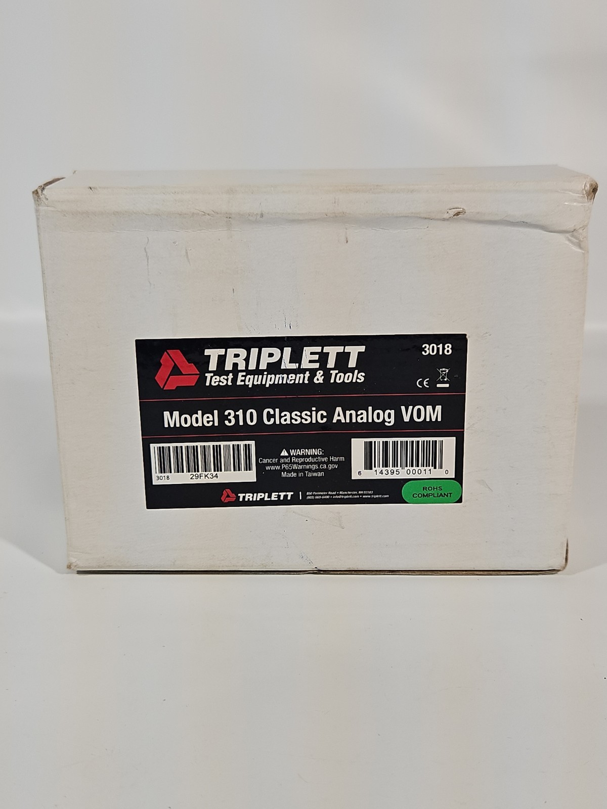 Triplett 3018 Model 310 Hand Sized Analog VOM Multimeter – AC/DC Voltage Type 9