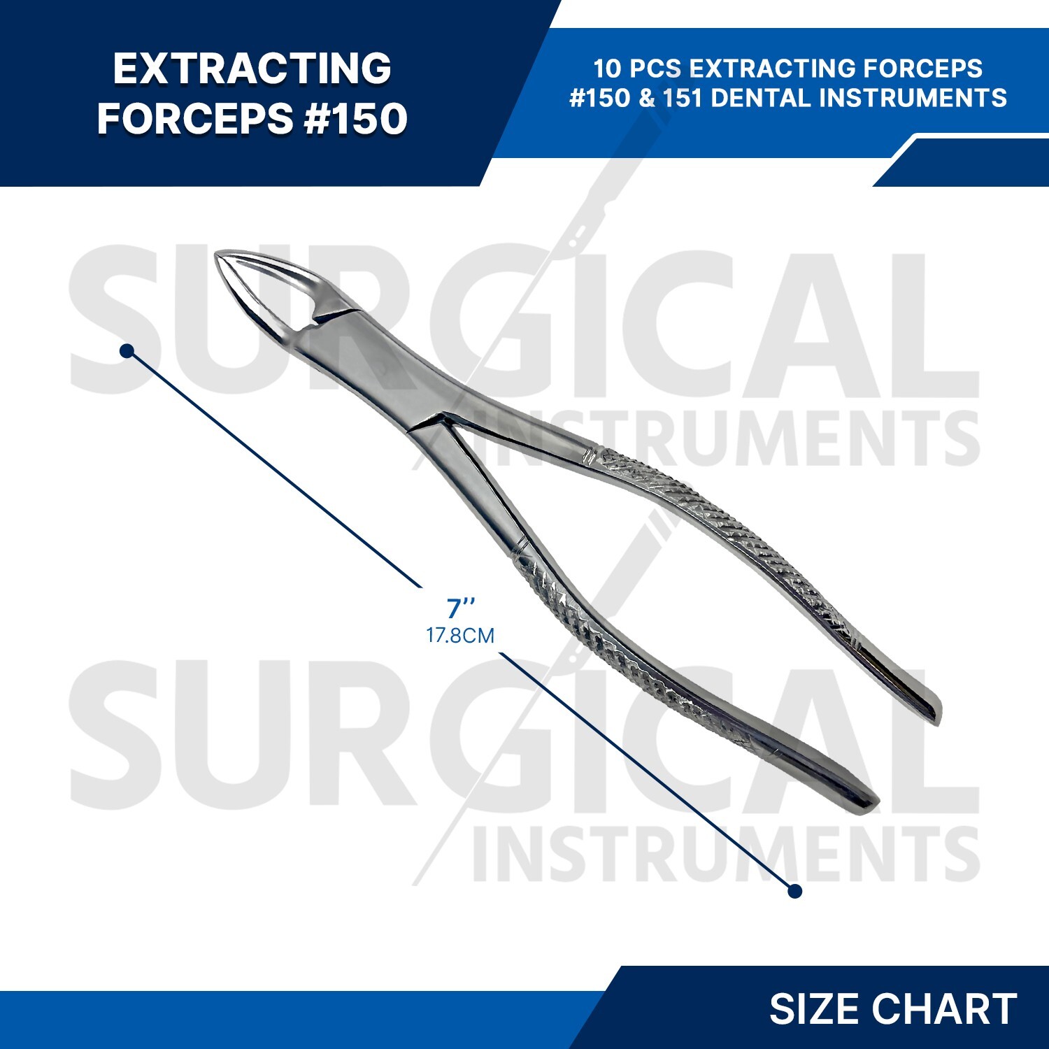 10 Pcs Extracting Forceps #150 & 151 Dental Instruments Stainless German Grade