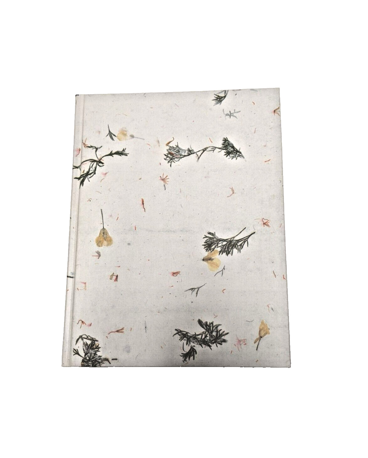 Vintage Anything Book Journal Blank Unused Lined White Floral Hard Cover 8.5×11