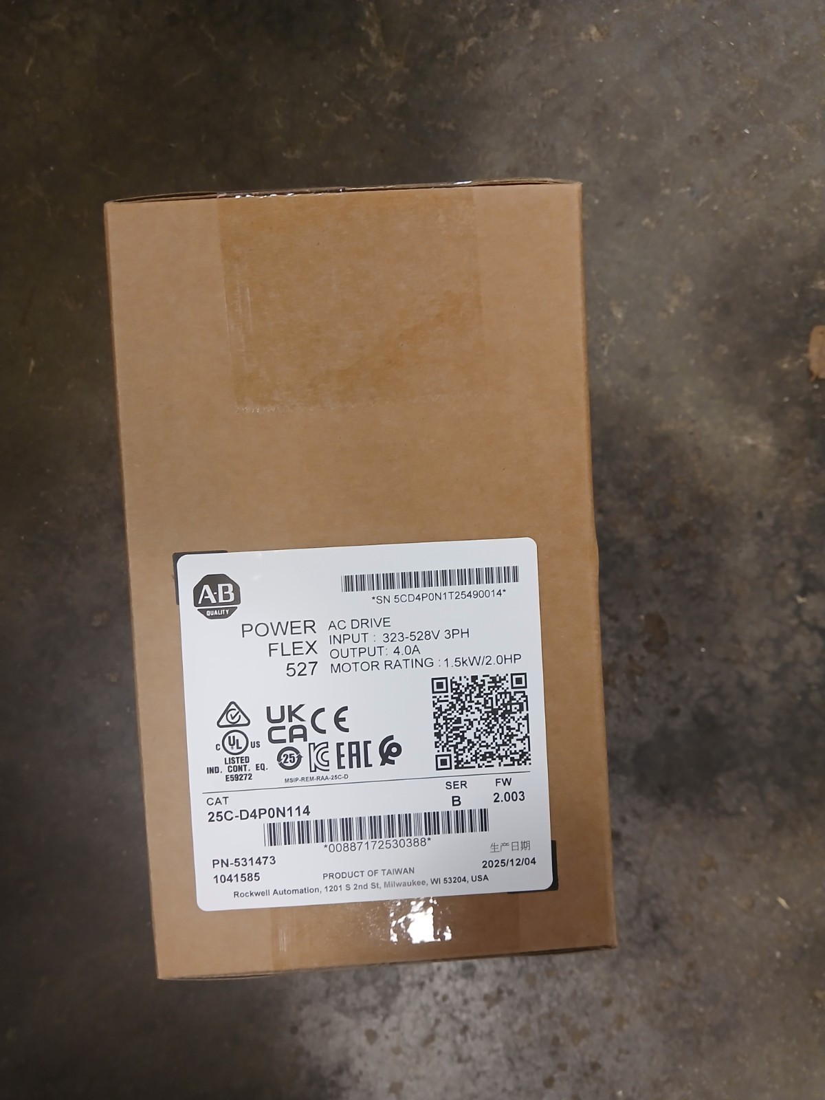 Allen Bradley Powerflex 527 323 528V 3PH