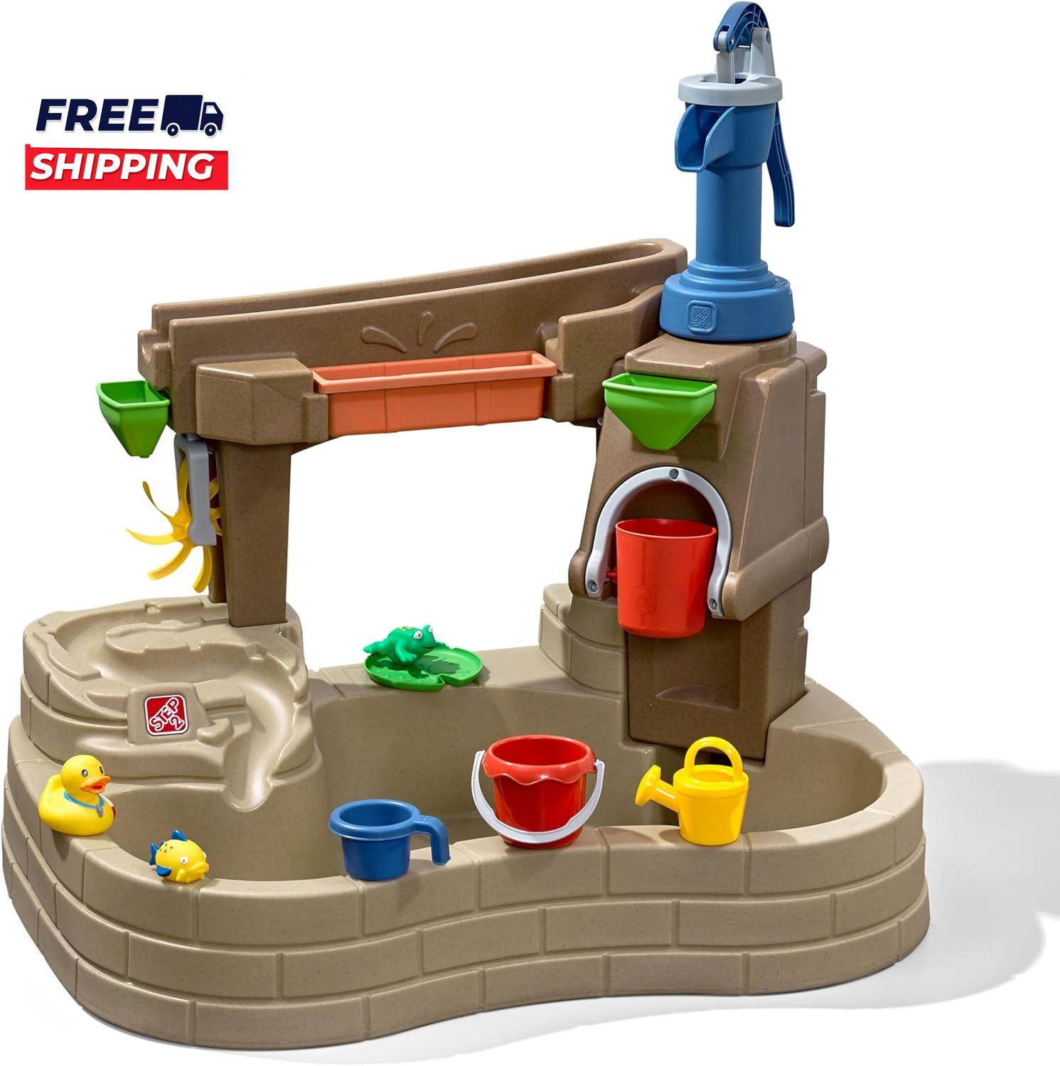 Step 2 Pump & Splash Discovery Pond Water Table Kids Water Sensory Activity Pool