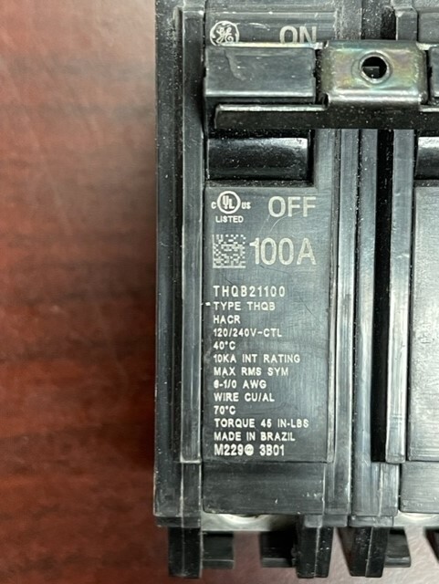 GE ABB THQB21100 THQB2100 2 Pole 100 Amps 120/240Volt Bolt-On BRAND NEW