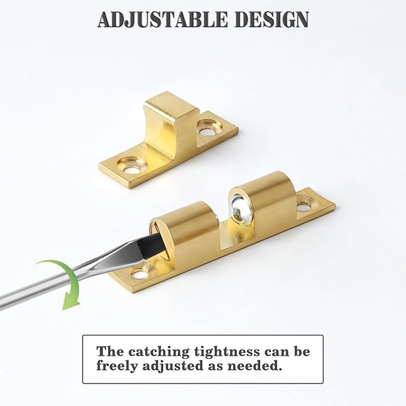 Heavy Zinc Alloy Adjustable Ball Catch Solid Double Tension Roller Latch Spring