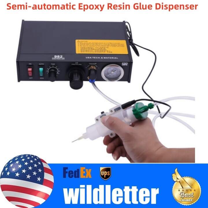 Semi-automatic Epoxy Resin Glue Dispenser Solder Paste Liquid Controller Dropper