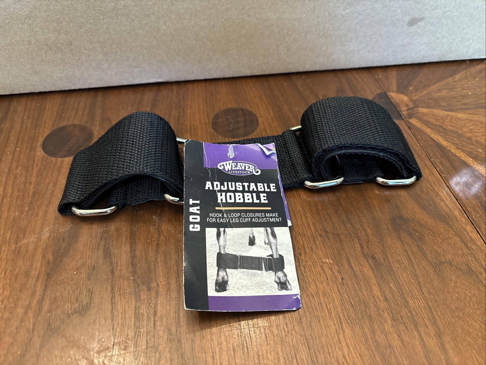 Weaver Livestock Adjustable Goat Hobble Black Nylon Leg Restraint