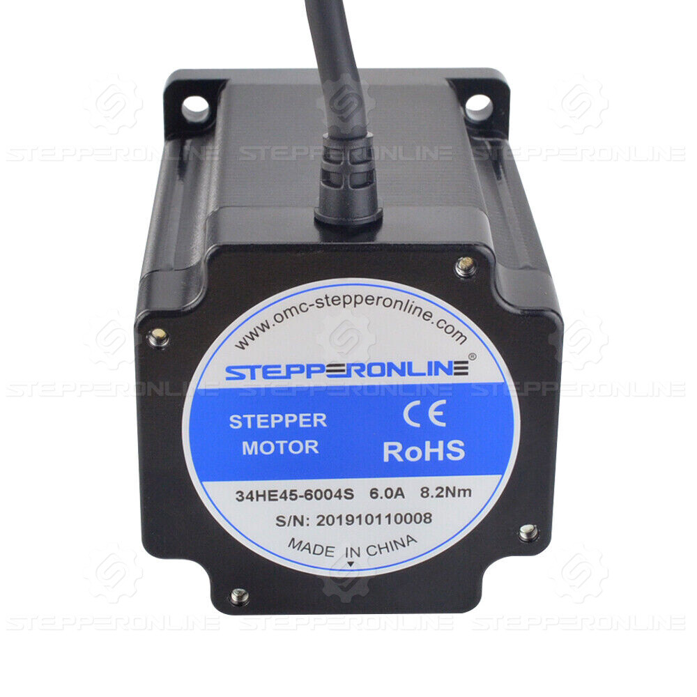 Nema 34 Stepper Motor 8.2Nm 114mm 6A 14mm Key-way Shaft 4 Wires CNC Lathe Router