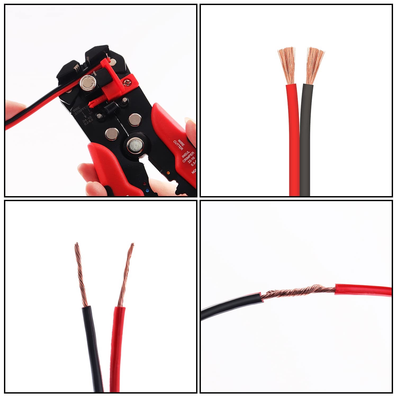 12Gauge 100FT Electrical Wire Cable 2 Conductors Red Black Cable Hookup LED L…