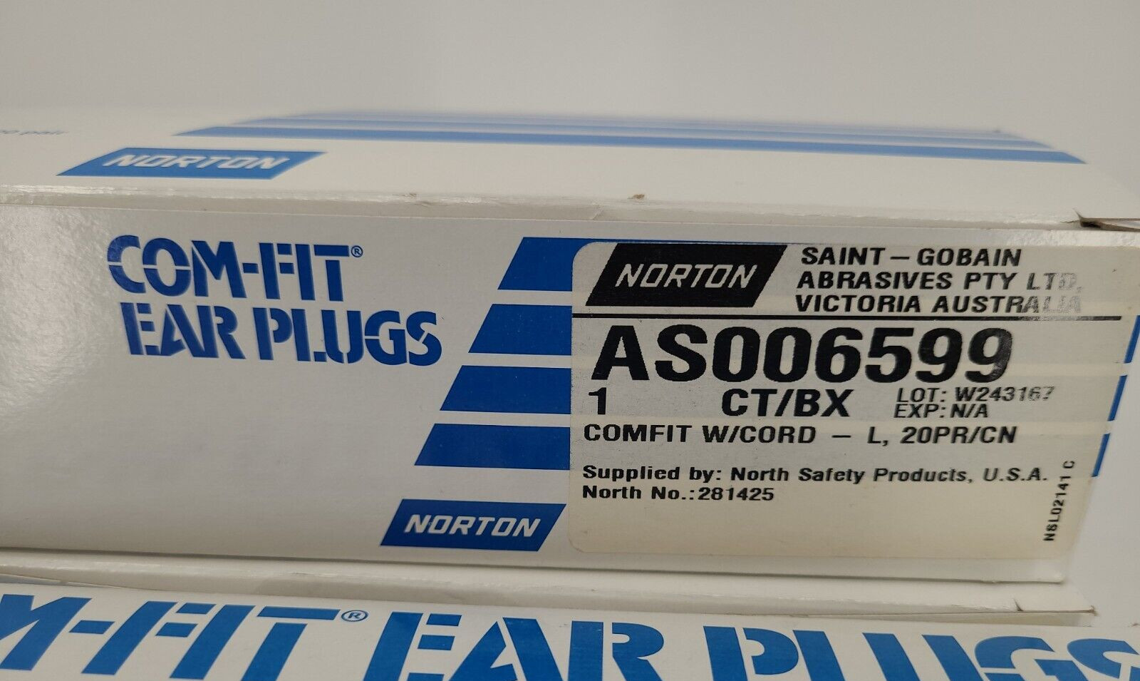 Lot of 136 Com-Fit Ear Plugs by North Safety OPEN BOX EB-9767