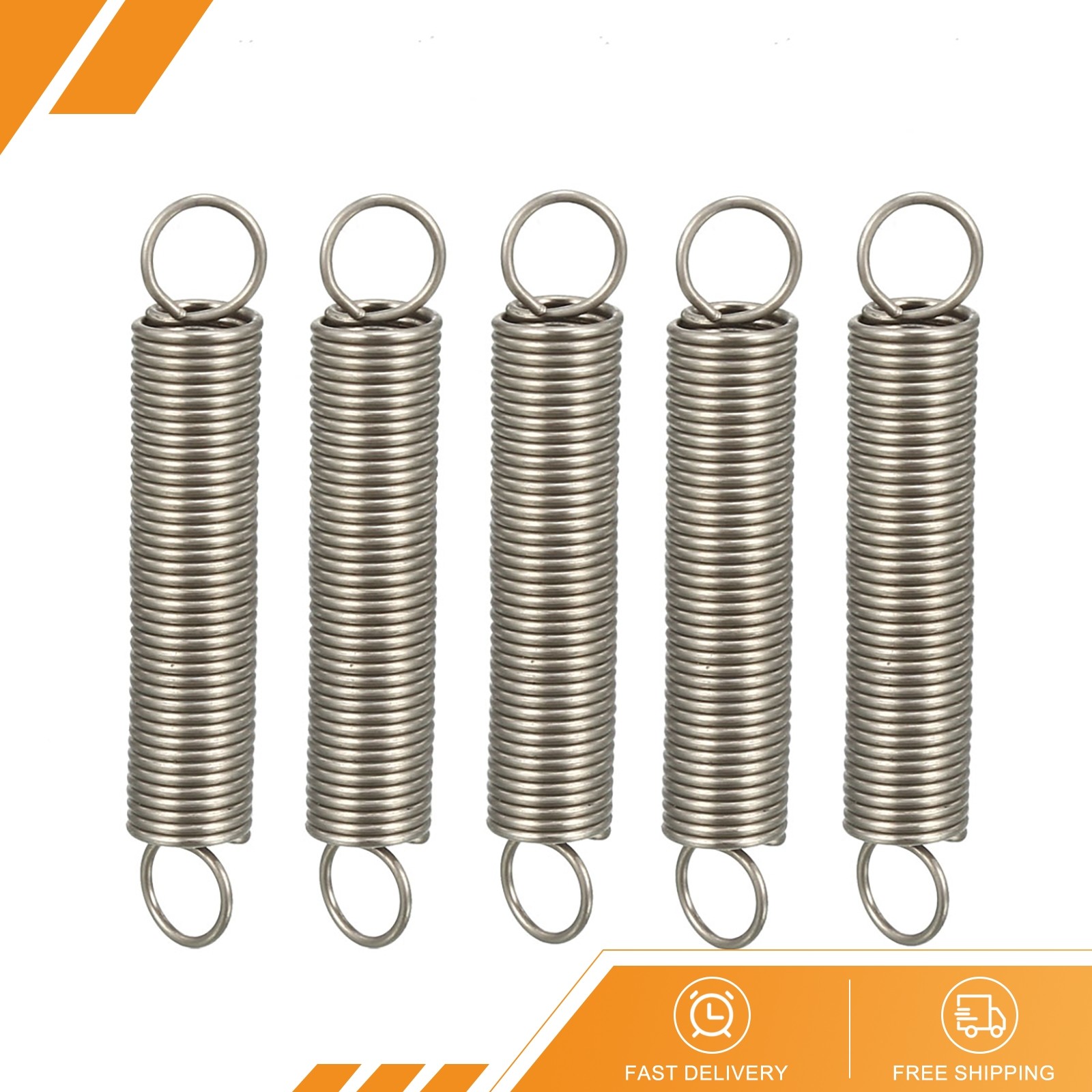 5pack Extended Tension Spring Wire Diameter 0.02″ OD 0.2″ Free Length 1.18″