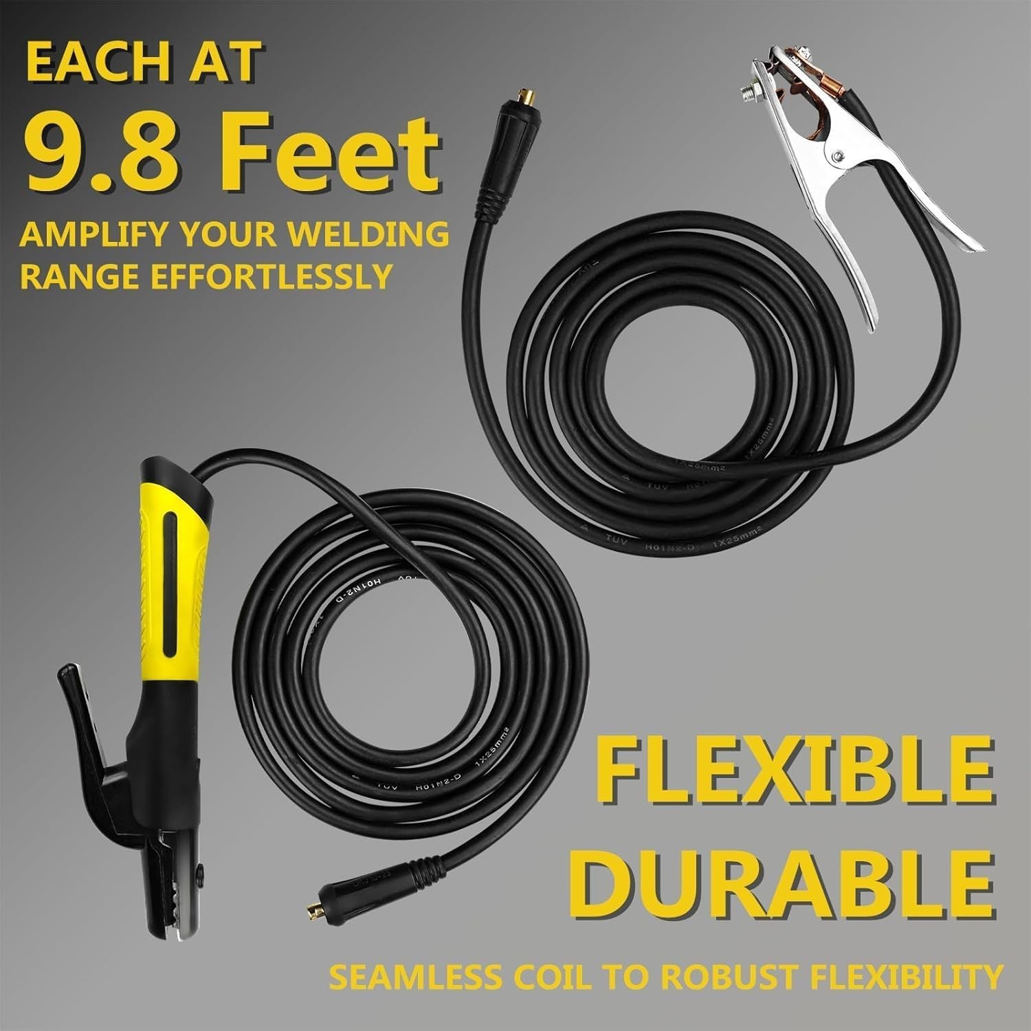 600A Copper Alloy Electrode Holder Set with Insulated Handle & Clamps