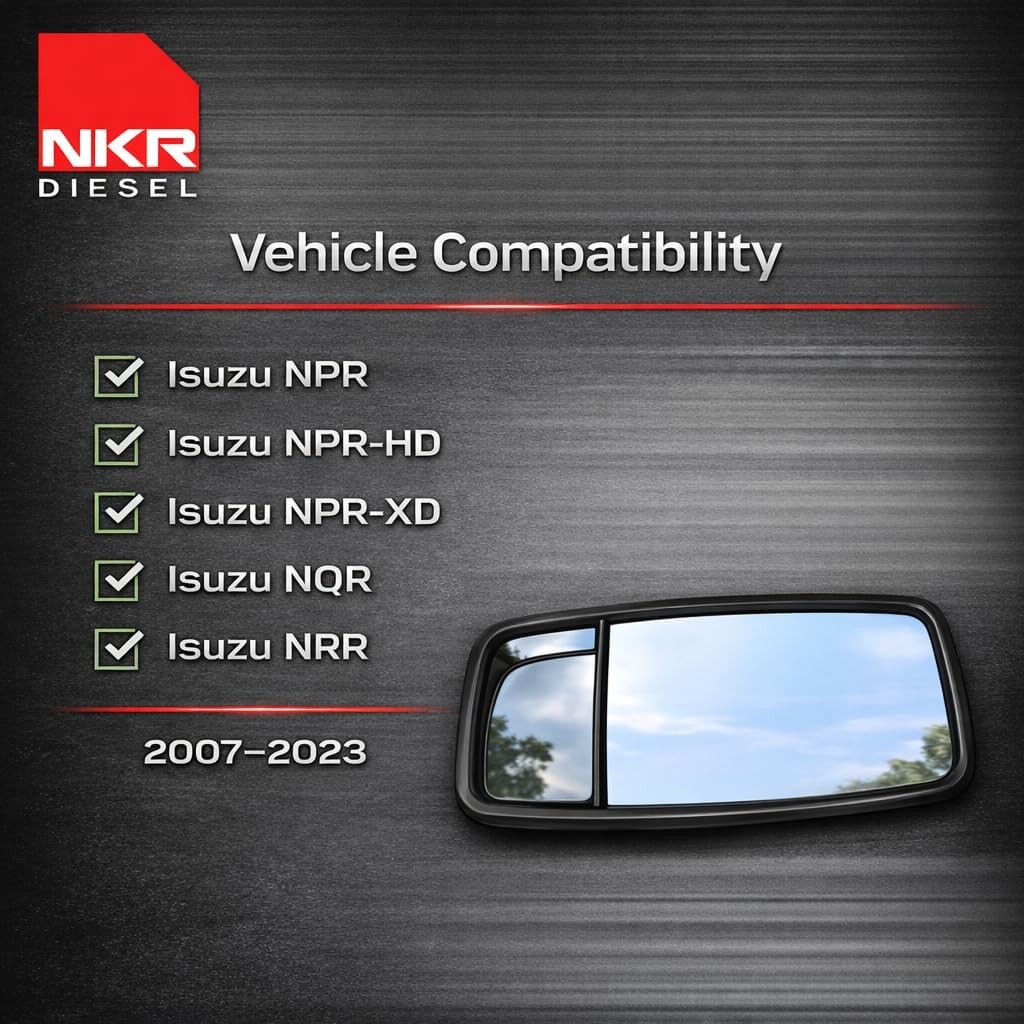 LH Side Door Mirror Compatible with Isuzu NPR NPR-HD NQR NRR