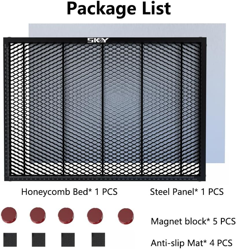 Honeycomb Laser Bed for Falcon A1 Engraver – 18.1×13.6 In with Aluminum Panel