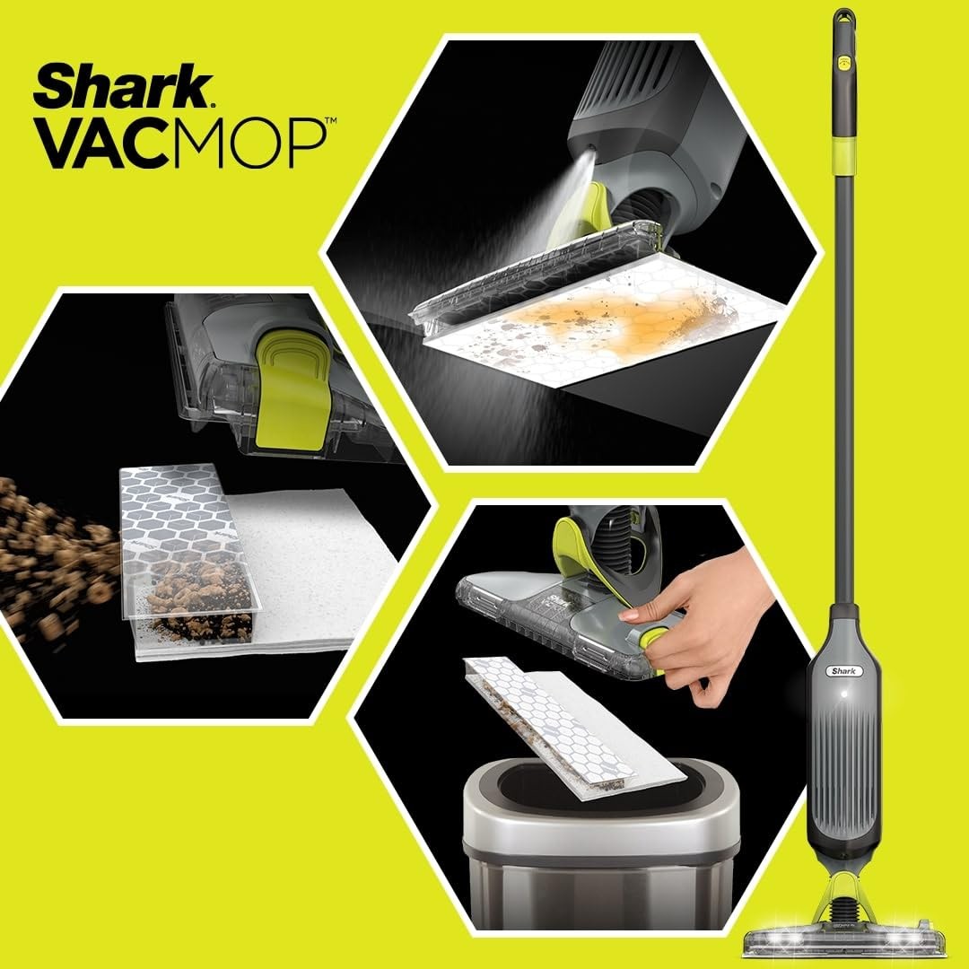 Shark VACMOP Disposable Hard Floor Pad Refills, 46 Count (Pack of 1), White