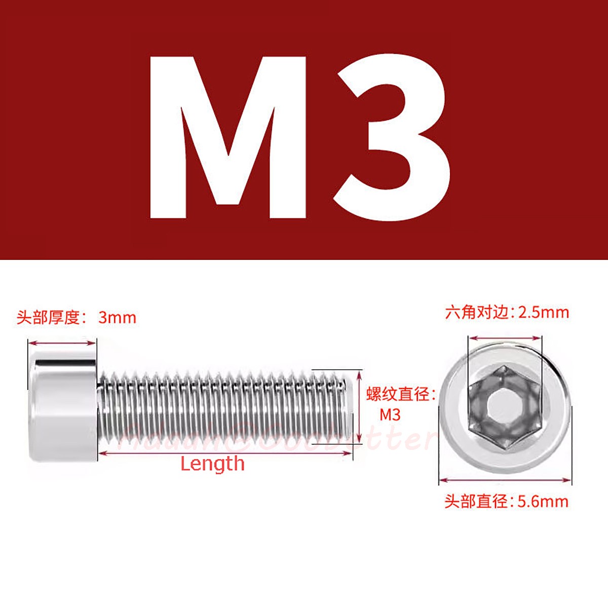 M3 – M16 Cap Screws SUS201 Stainless Steel Hexagon Socket Allen Key Bolts DIN912