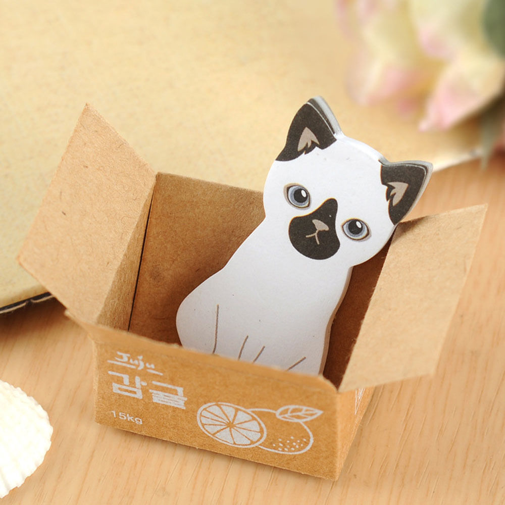 150 Sheets/5 Pads Cat Sticker Bookmark Marker Memo Post Flags Sticky Notes Pads