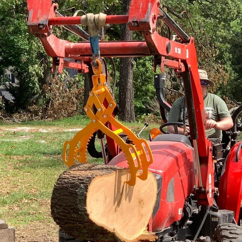 28 in Log Lifting Tongs,Timber Claw Hook 4 Claw,Skidding Logging Grabber