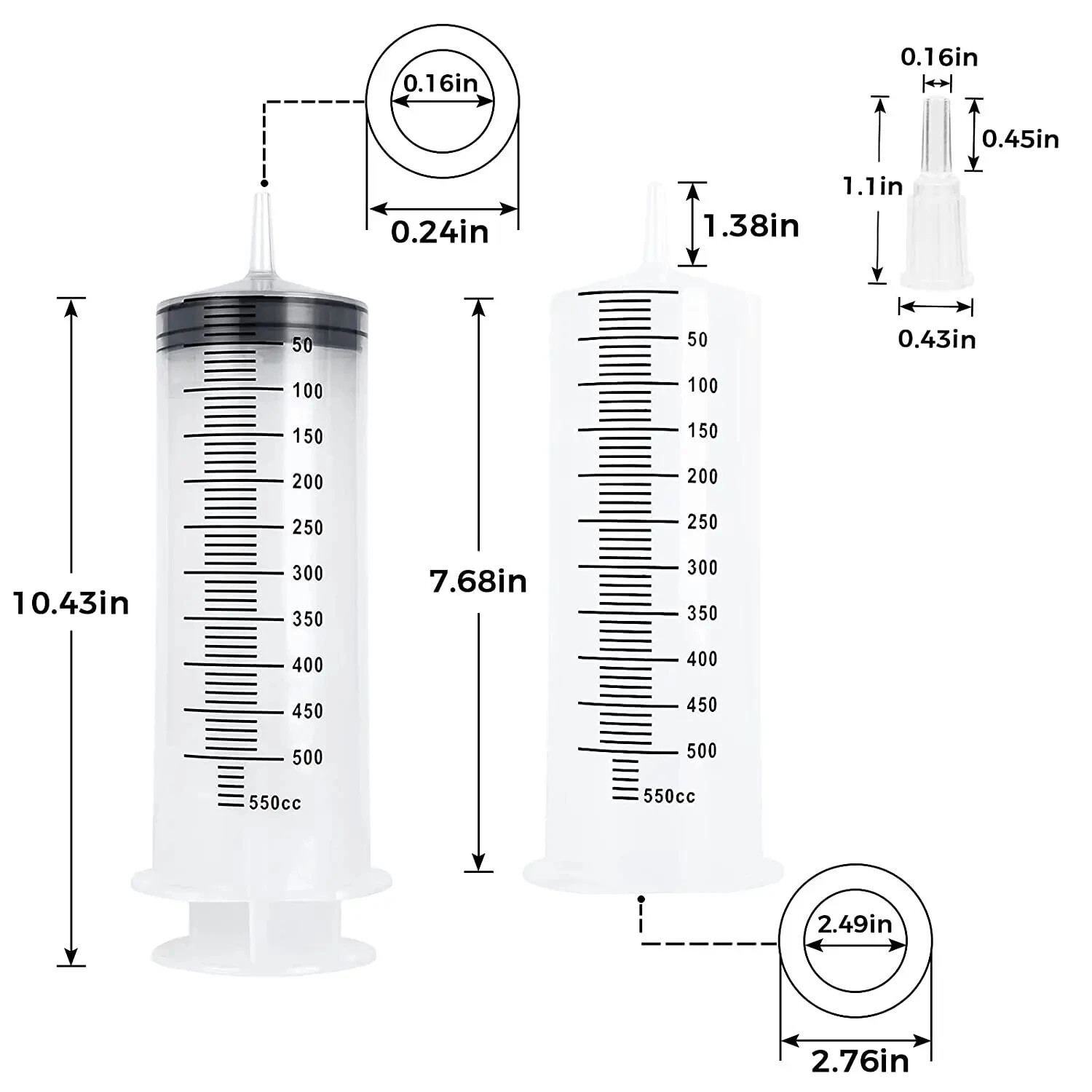 100ml-550ml Syringe Large Capacity With Multifunction 100cm Hose Pump Measuring