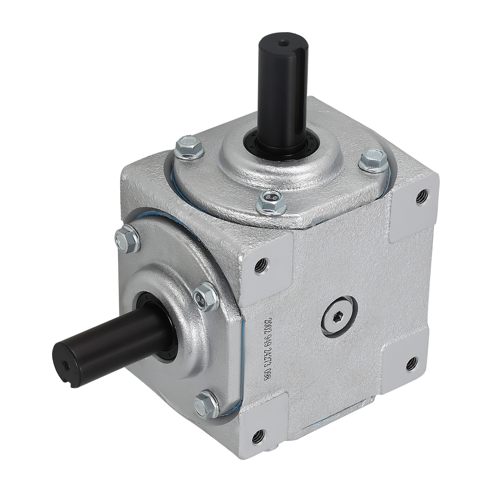 40 HP Horsepower 90-Degree Bevel Gear Drive Gearbox 1:1 Transmission Ratio