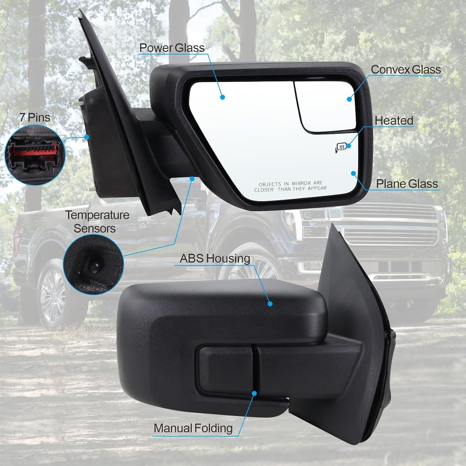 Right Passenger Side Door Mirror Compatible With 2021 2022 2023 2024 2025 2026 F
