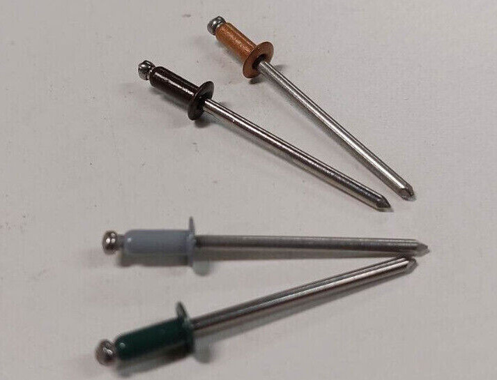 Full Stainless Steel Rivets Painted #43, 1/8″ Diameter x 3/8″ Colored Pop Rivets
