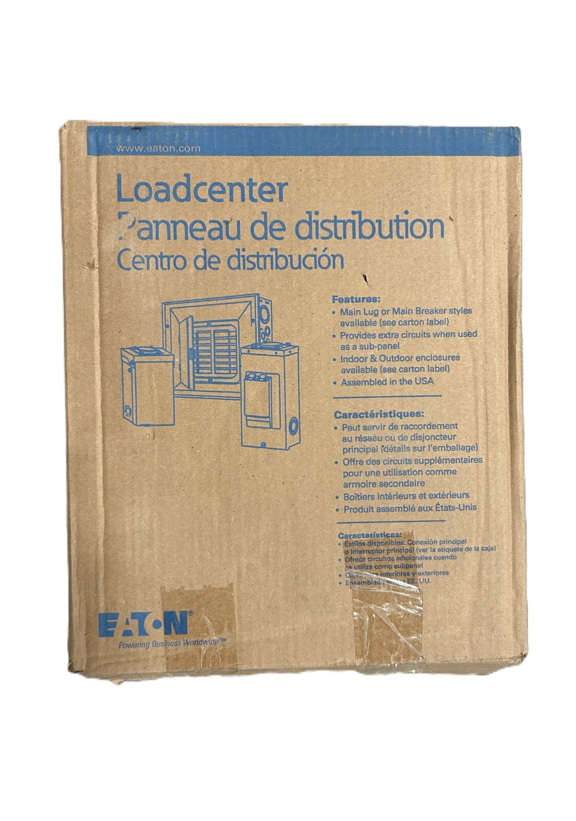 Eaton BR816L125FP Main Lug Load Center 125A 8-Spaces 16-Circuits