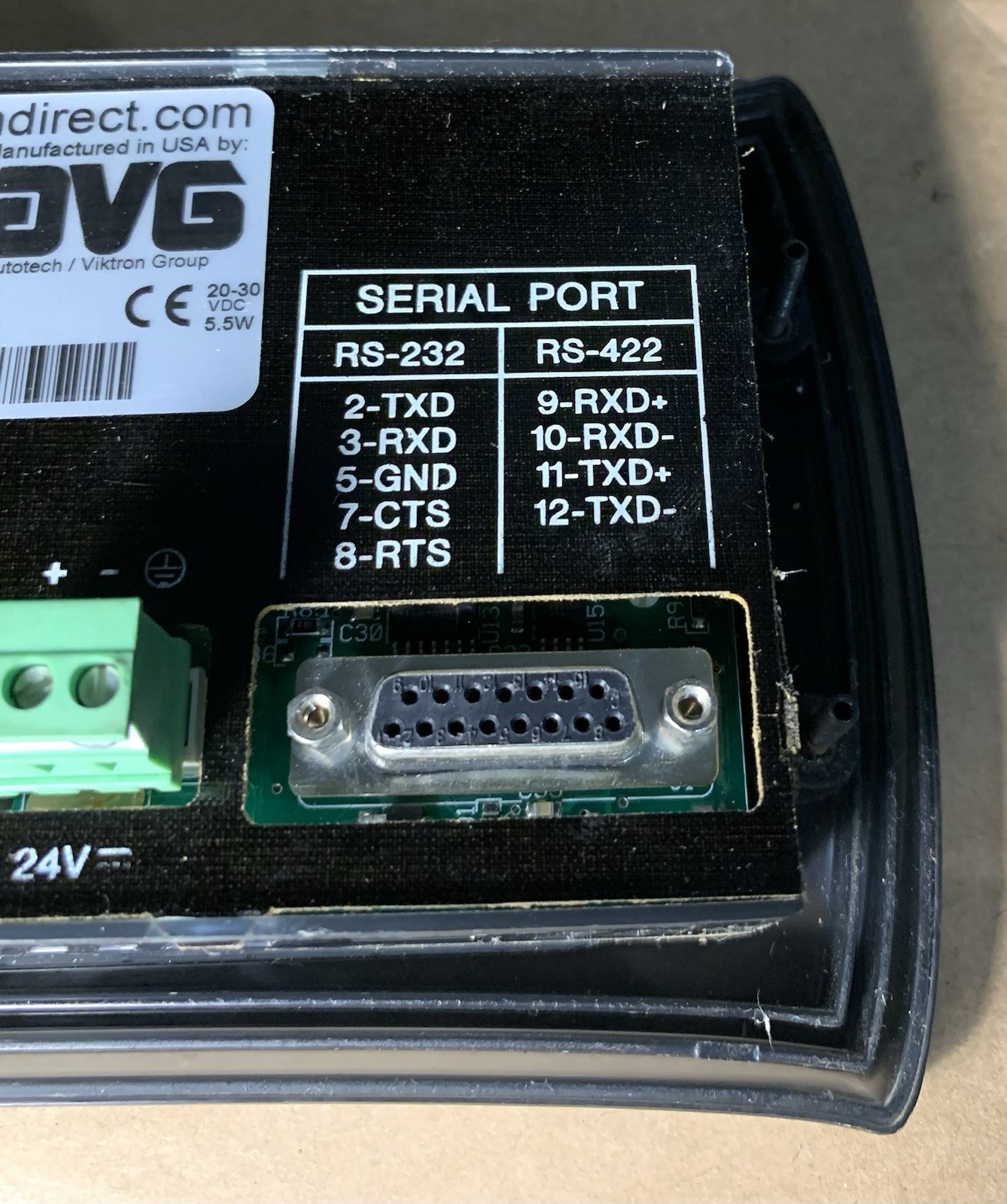 Automationdirect AVG EZ-220P Operator Interface Panel