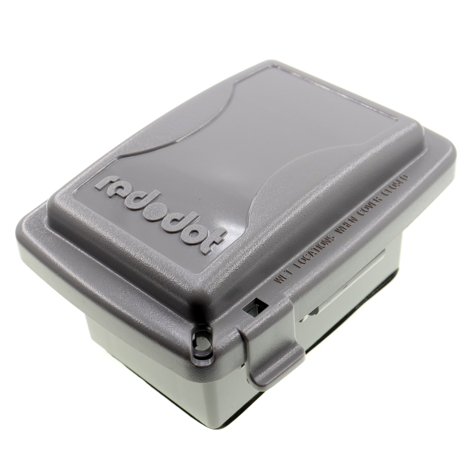 RED DOT CKNMG-NG WHILE-IN-USE WEATHERPROOF RECEPTACLE COVER, 1-GANG, GRAY