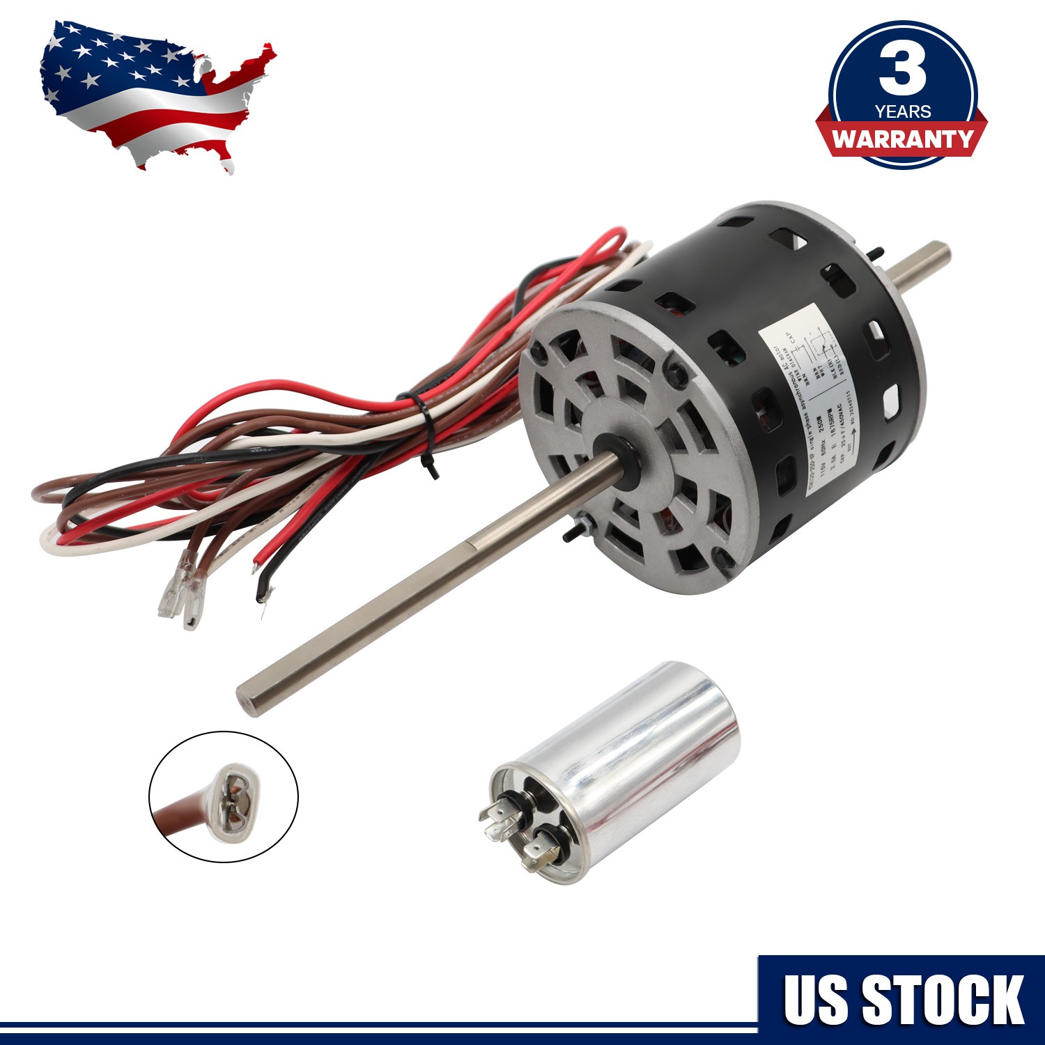 Fan Motor 1/3 HP 115 Volts 3.4 Amps For Fasco And Coleman D1092 7855MVA-A11U