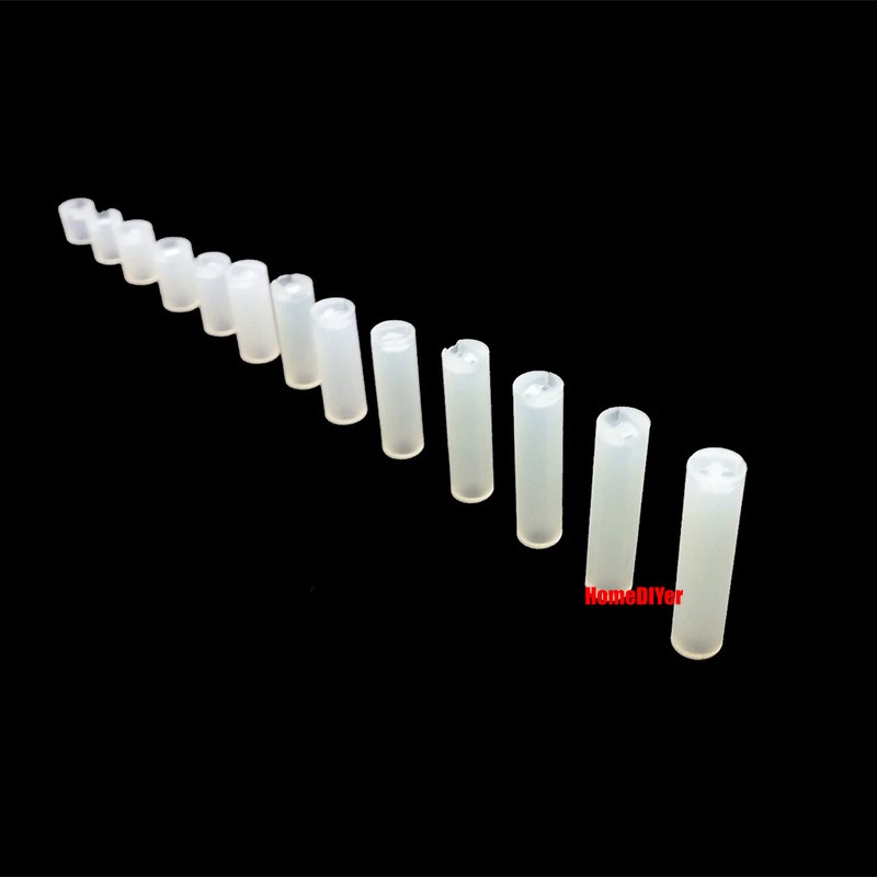 3mm LED Spacer Nylon Plastic Pillar Standoff PCB Board Mount Support 4*2mm-20mm