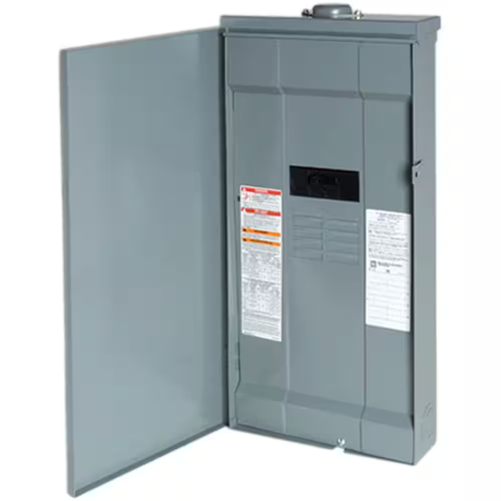 QO 200 Amp 8-Space 16-Circuit Outdoor Main Breaker Load Center with Feed-Thru Lu