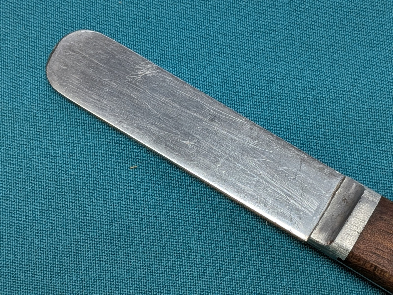 Vintage KERR MFG. Co. Dental Plaster Spatula? Stainless Steel w/ Hardwood Scales